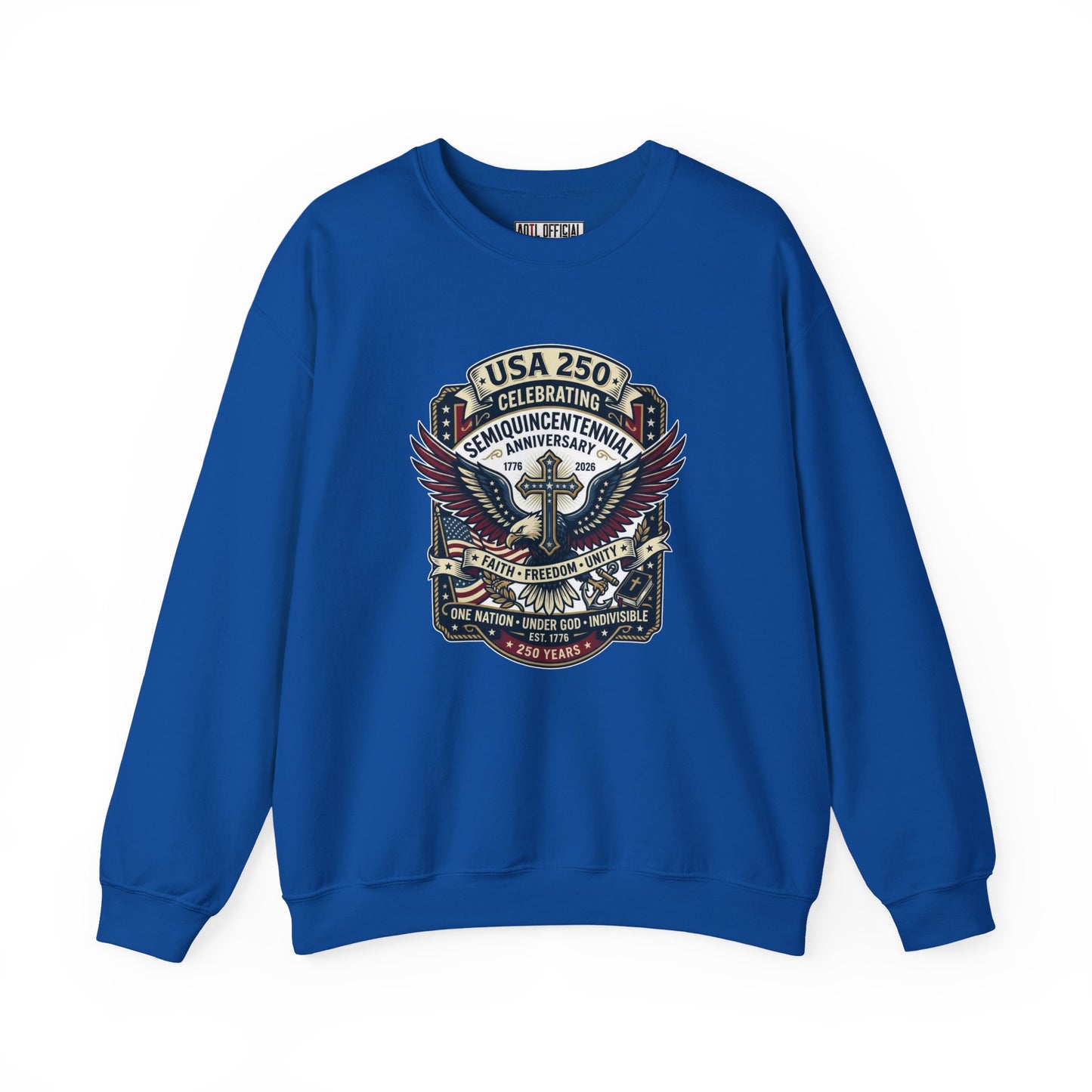 250 year Anniversary One Nation Under God V2 Christian Sweatshirt