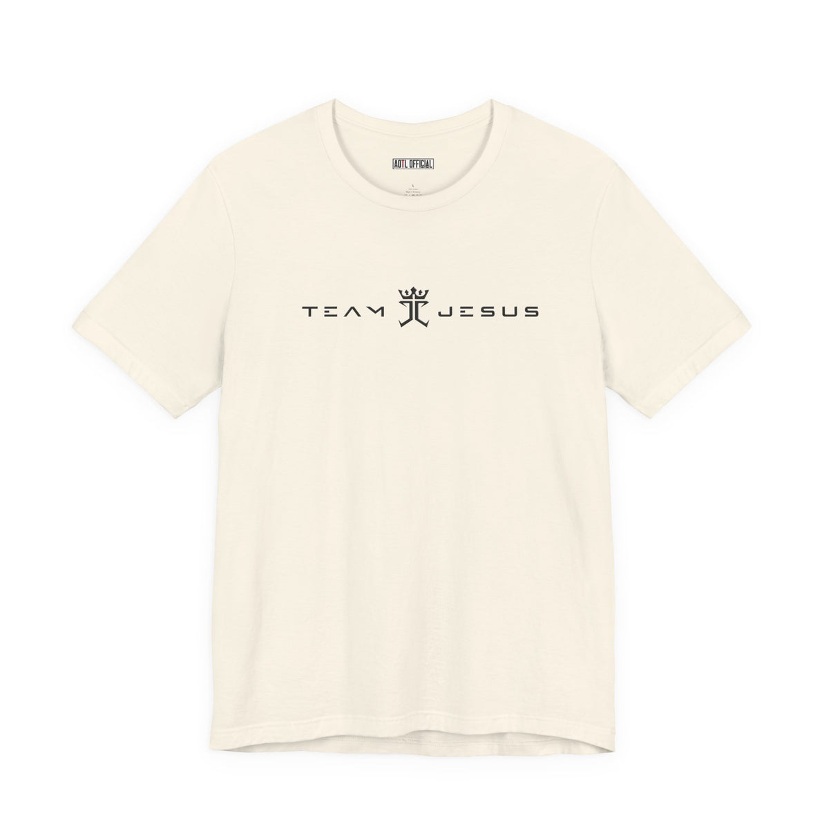 Team Jesus Modern Script, Undefeated Since 33 AD Unisex Short Sleeve Tee