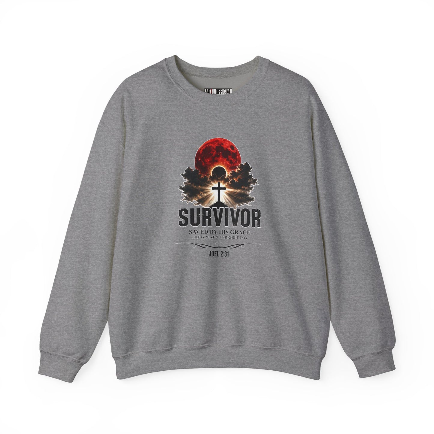 Survivor - Saved by His Grace (Joel 2:31) Christian Sweatshirt