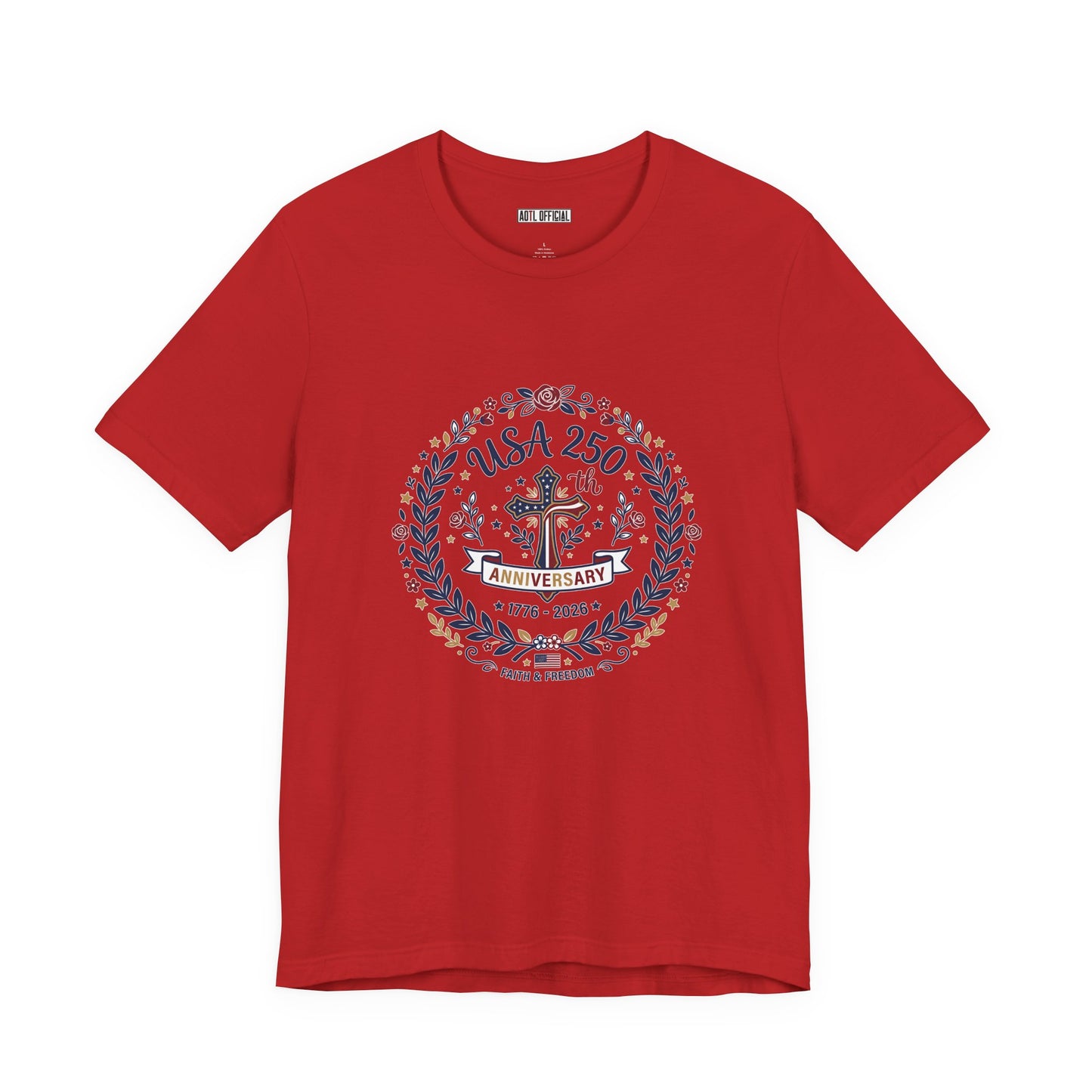 Ladies USA 250th Anniversary Classic Unisex Short Sleeve Tee