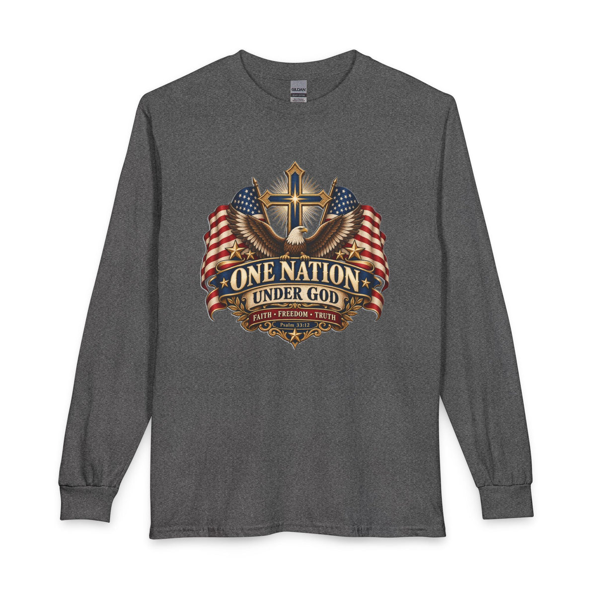 One Nation Under God — Faith, Freedom & Truth Christian Long Sleeve Shirt