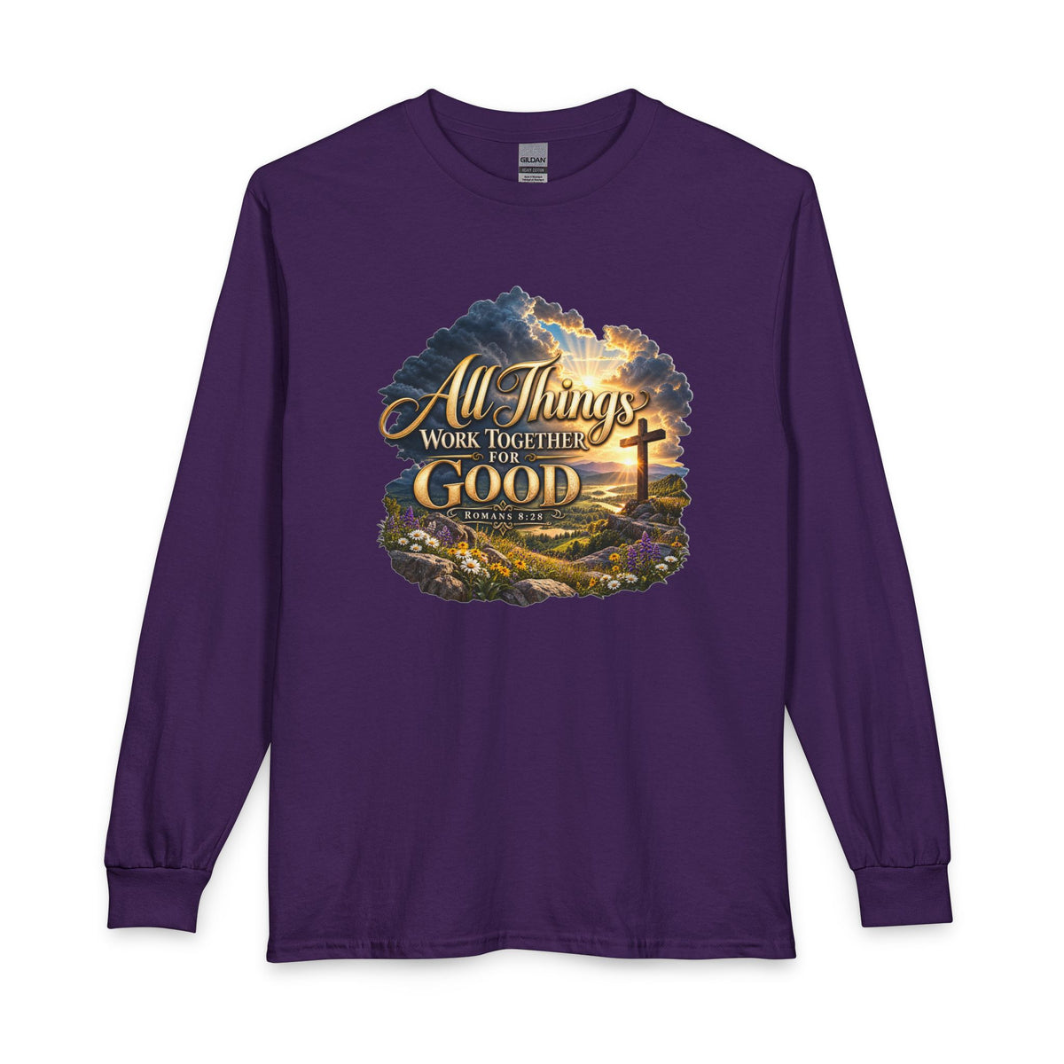 All Things Work Together for Good – Romans 8:28 Christian Long Sleeve Shirt