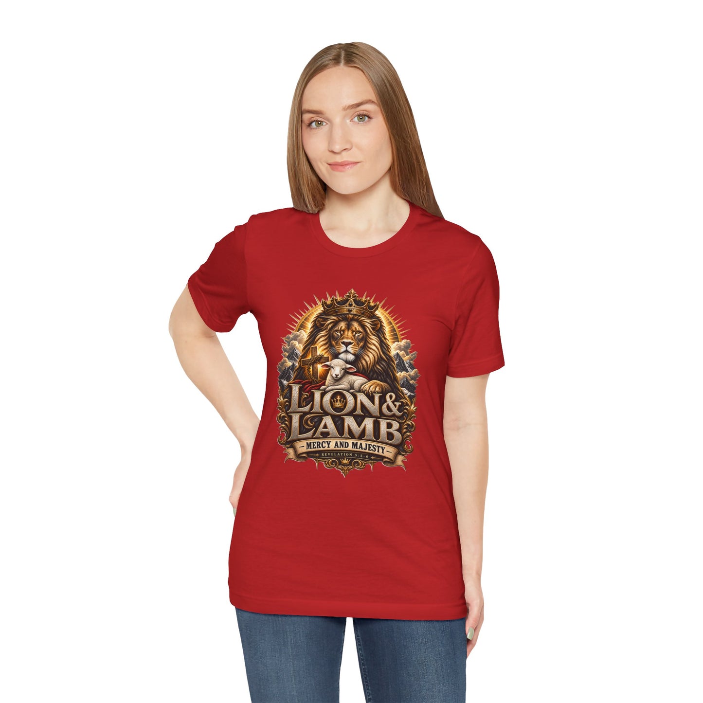 Lion & Lamb – Mercy and Majesty Christian T-shirt