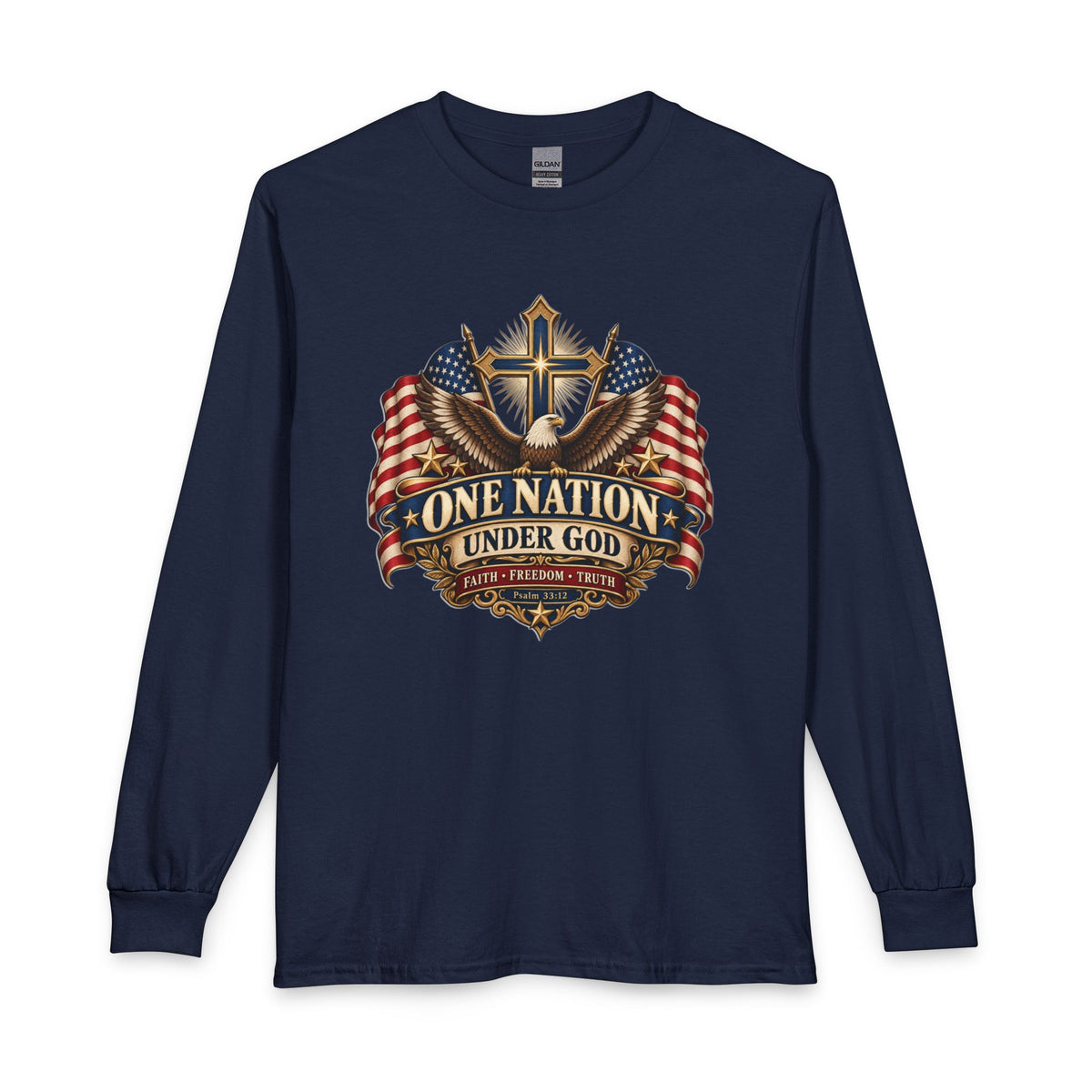 One Nation Under God — Faith, Freedom & Truth Christian Long Sleeve Shirt