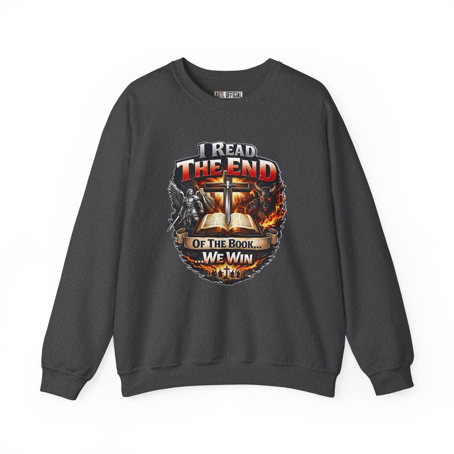 I Read the End of the Book, We Win Heavy Blend™ Crewneck Sweatshirt