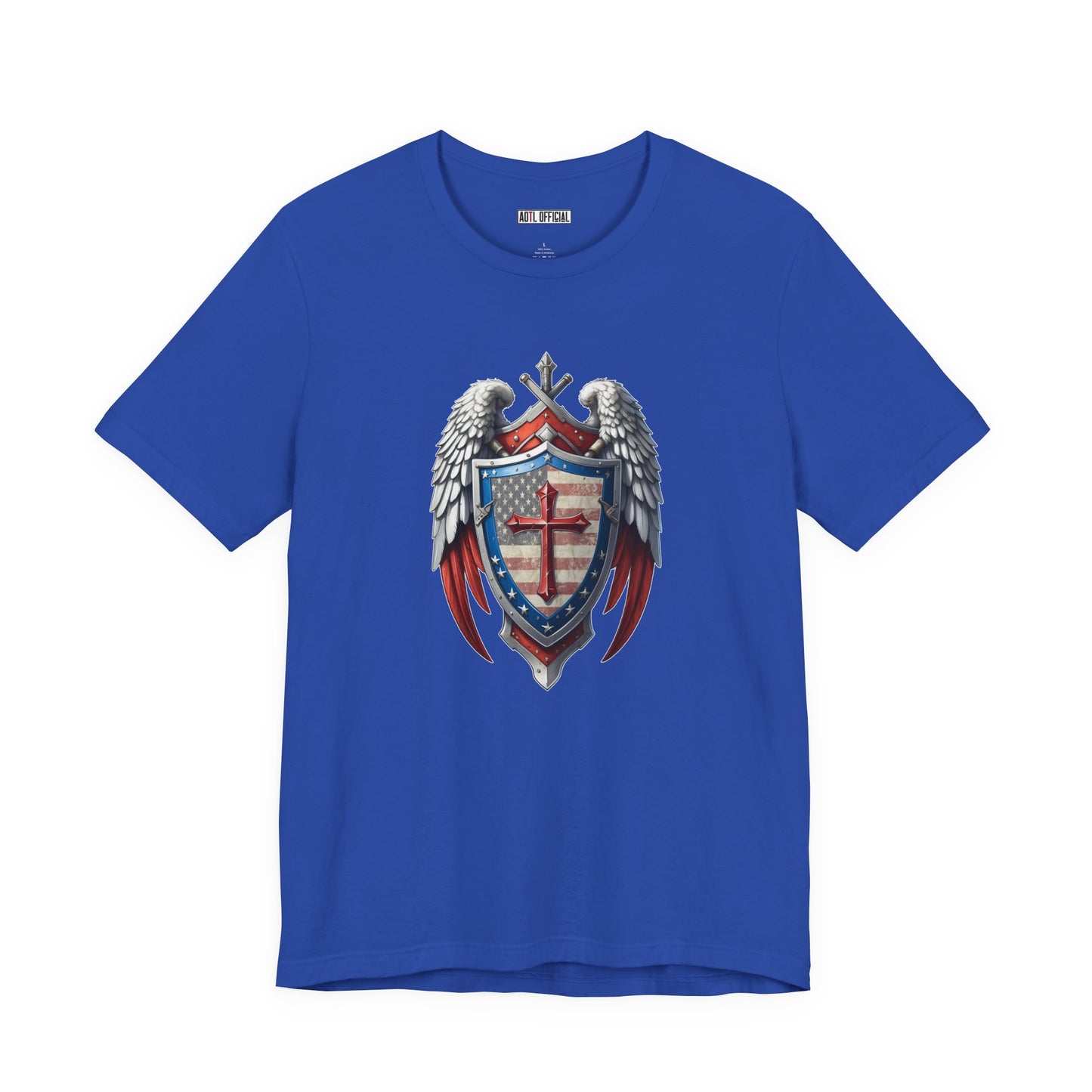 Winged Guardian Christian Patriotic Unisex Short Sleeve Tee