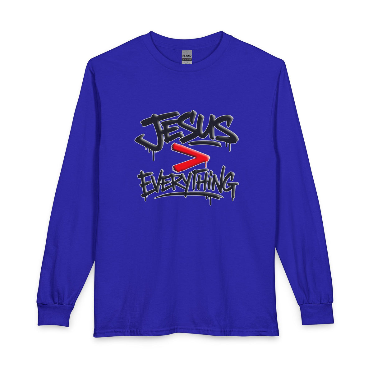 Jesus > Everything Graffiti Christian Long Sleeve Shirt