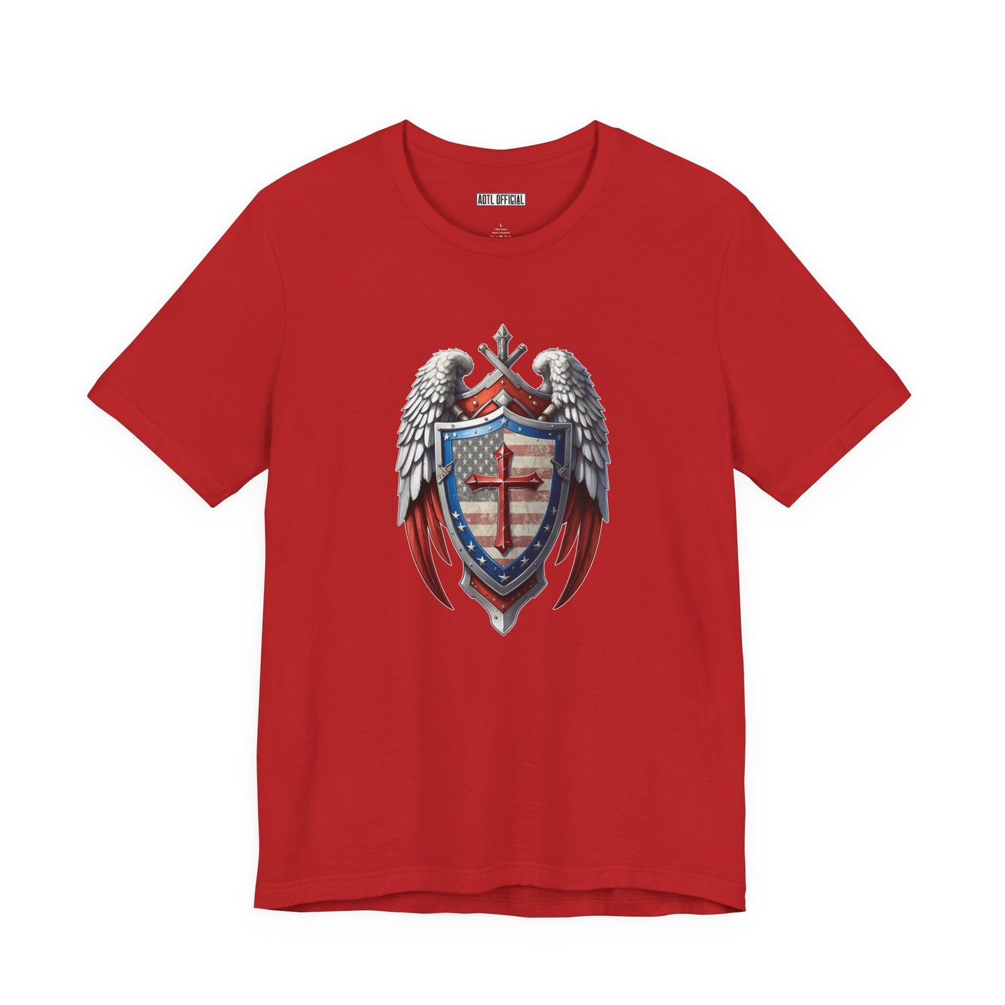 Winged Guardian Christian Patriotic Unisex Short Sleeve Tee