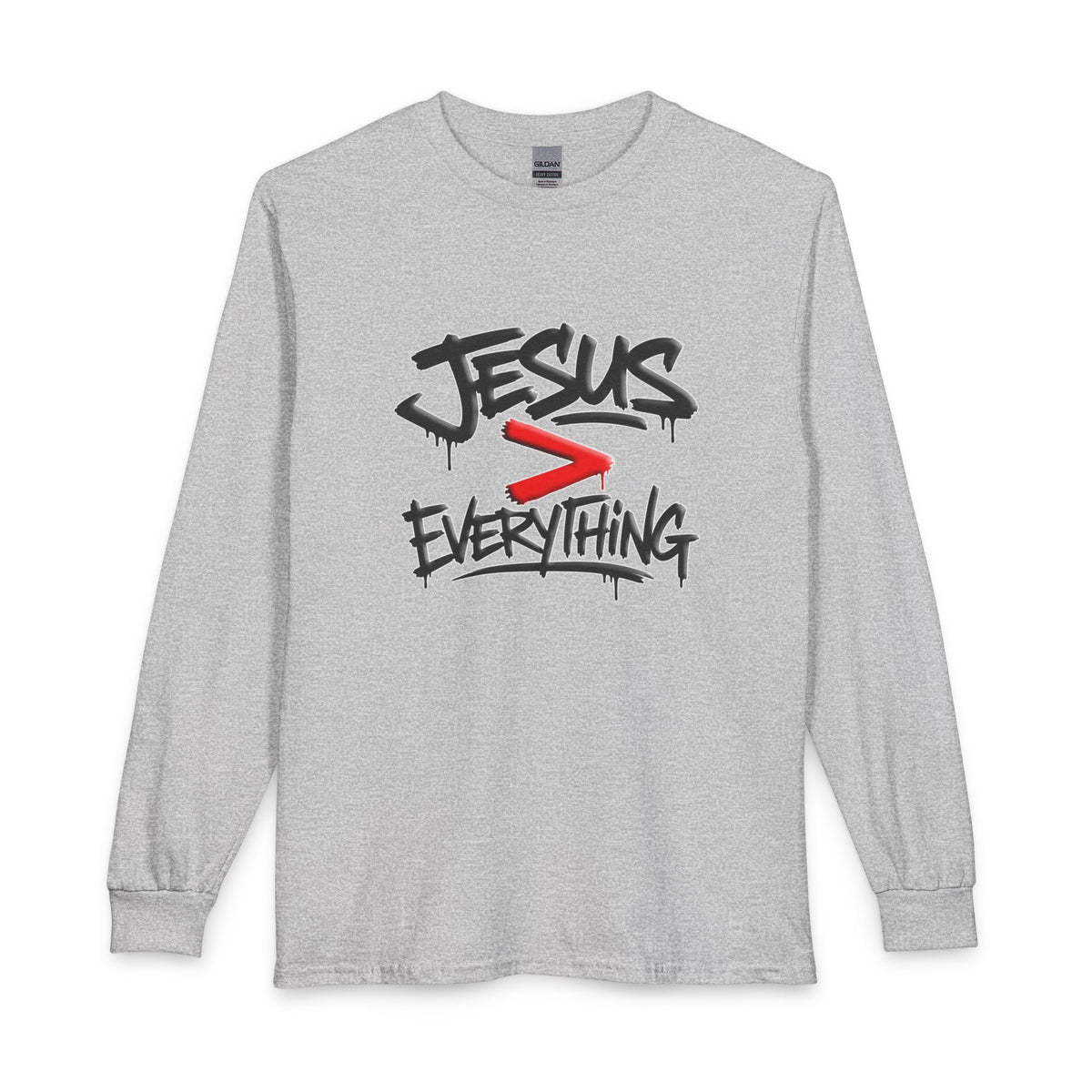Jesus > Everything Graffiti Christian Long Sleeve Shirt