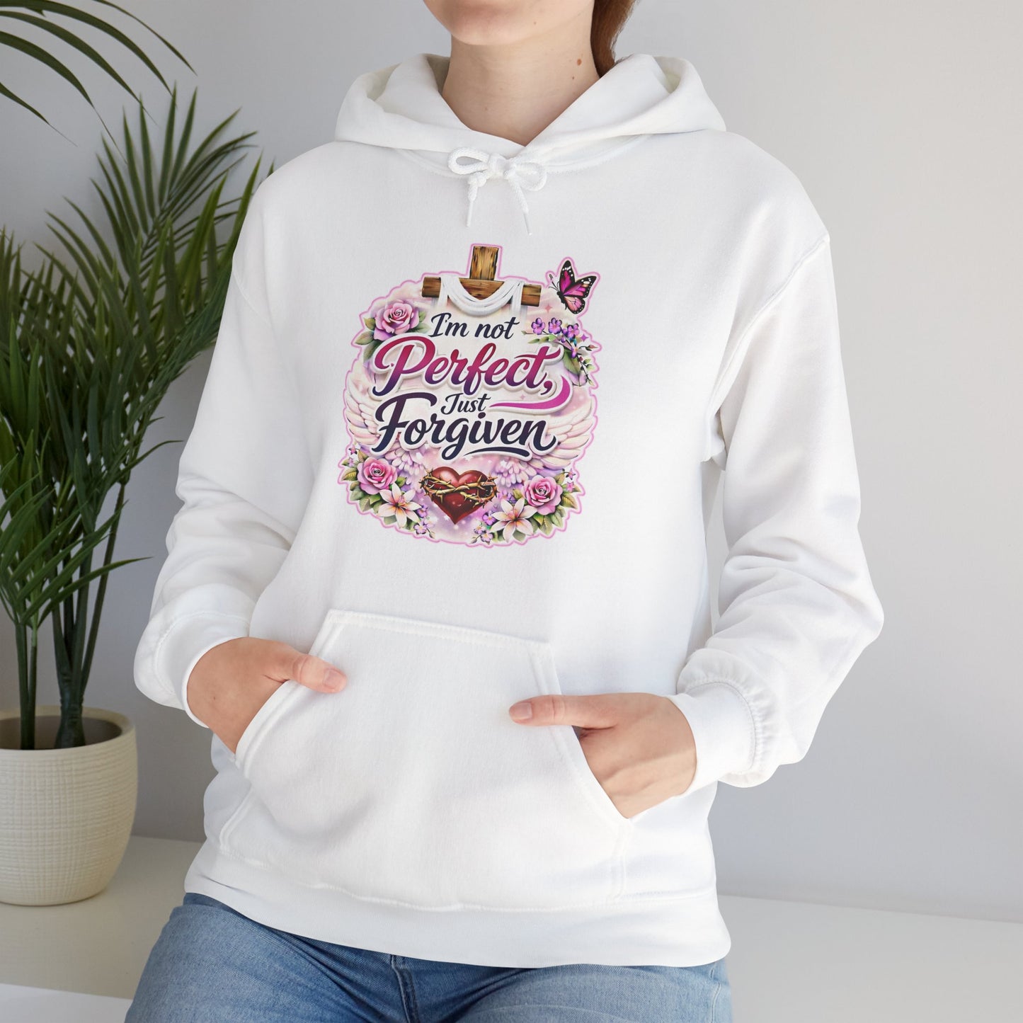 I'm Not Perfect, Just Forgiven Nature Edition Christian Unisex Heavy Blend™ Hooded Sweatshirt