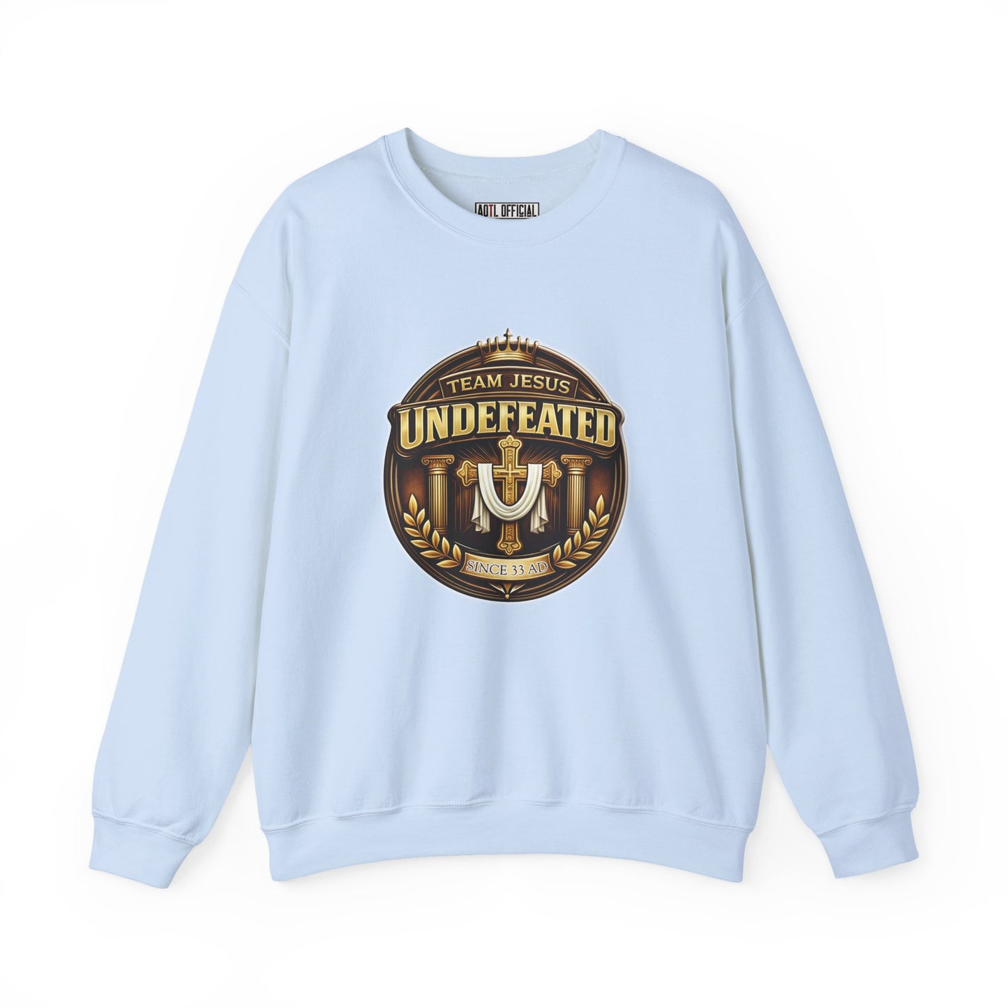 Team Jesus, Undefeated Since 33 AD Heavy Blend™ Crewneck Sweatshirt