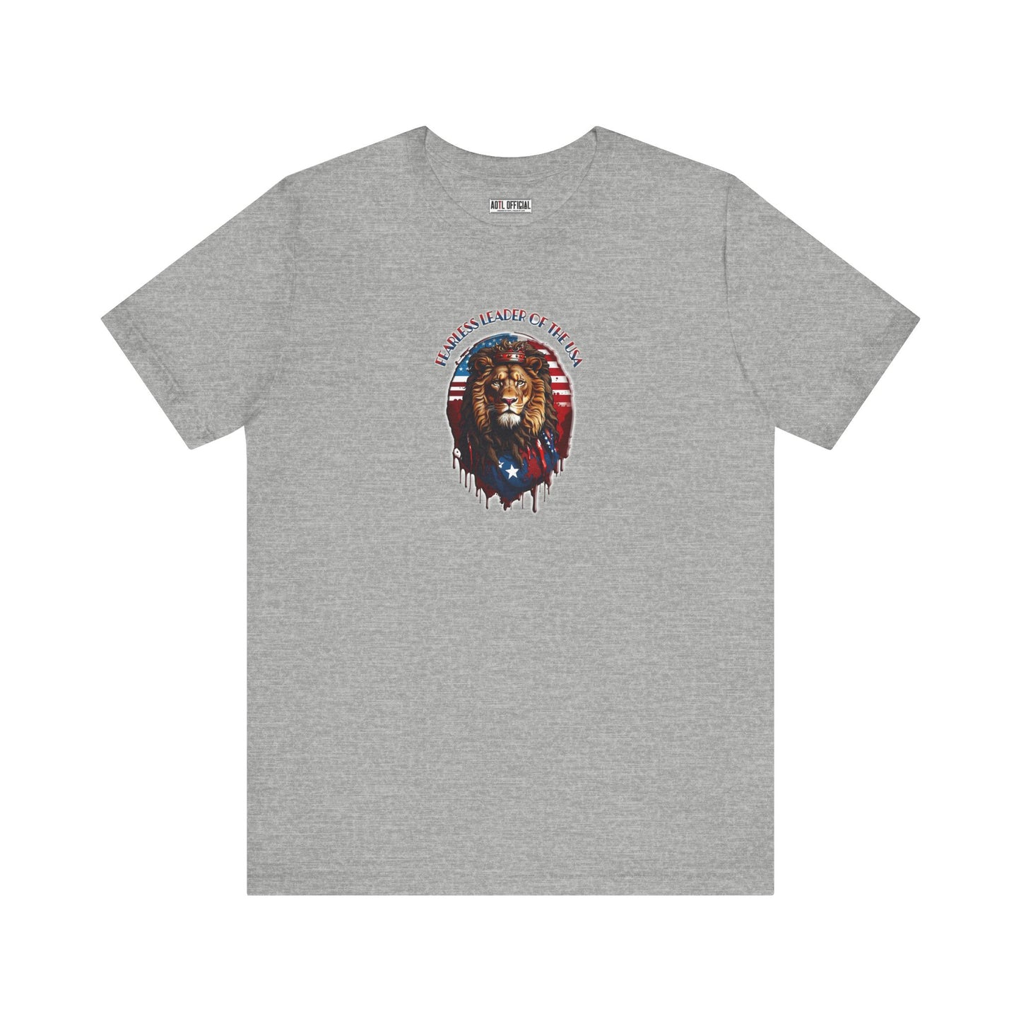 Lion of Judah: Fearless Leader of Faith Patriotic Christian Unisex Short Sleeve Tee