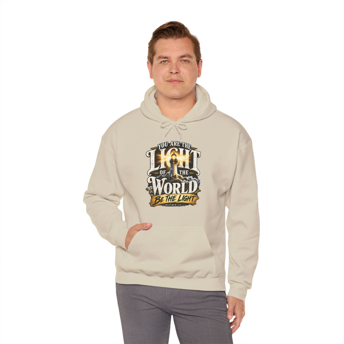 You Are the Light of the World – Matthew 5:14 Lighthouse Design Christian Hoodie