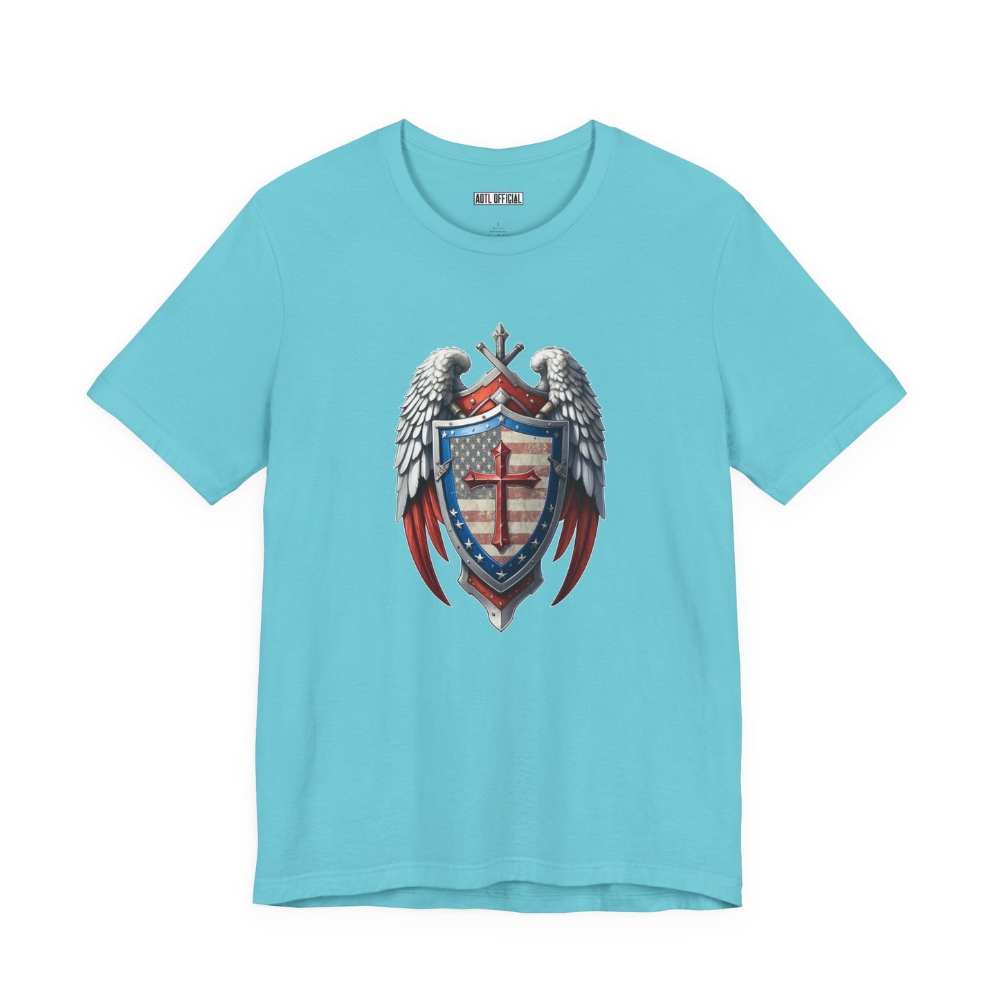Winged Guardian Christian Patriotic Unisex Short Sleeve Tee