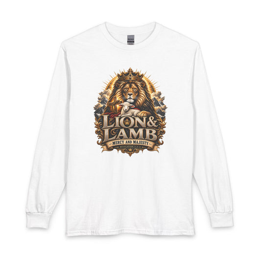 Lion & Lamb – Mercy and Majesty Christian Long Sleeve Shirt