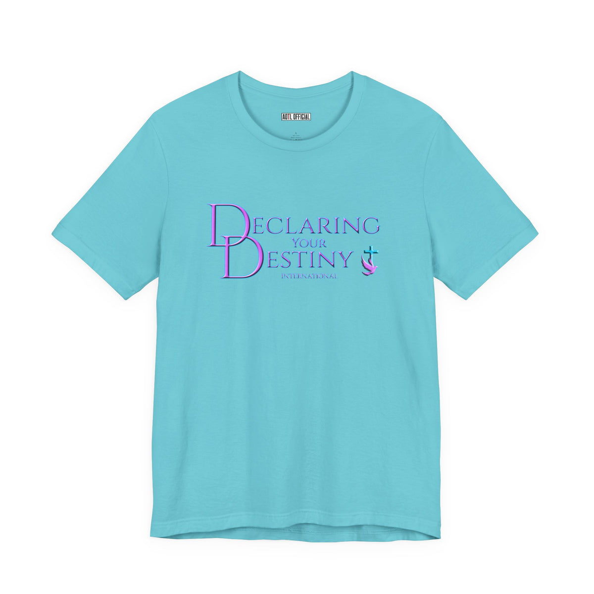 Declaring Your Destiny Lilac & Teal logo T-shirt