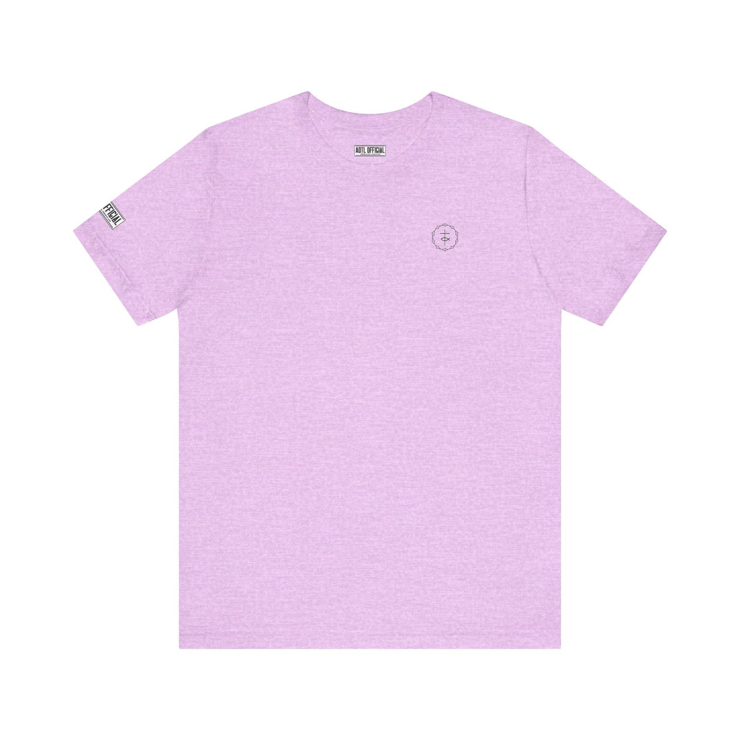 Christian Cross & Fish  Micro Emblem Unisex Christian T-shirt
