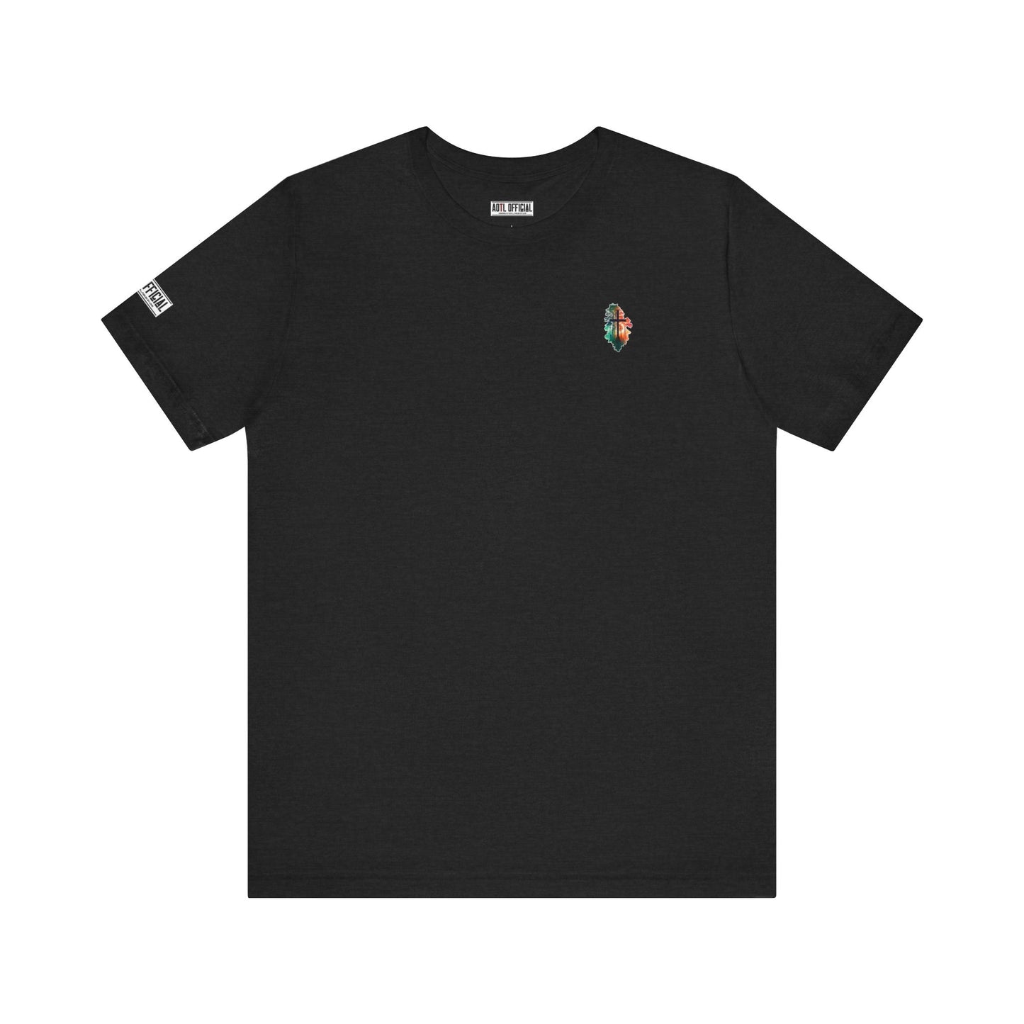 Cross In The Wilderness Micro Emblem Unisex Christian T-shirt