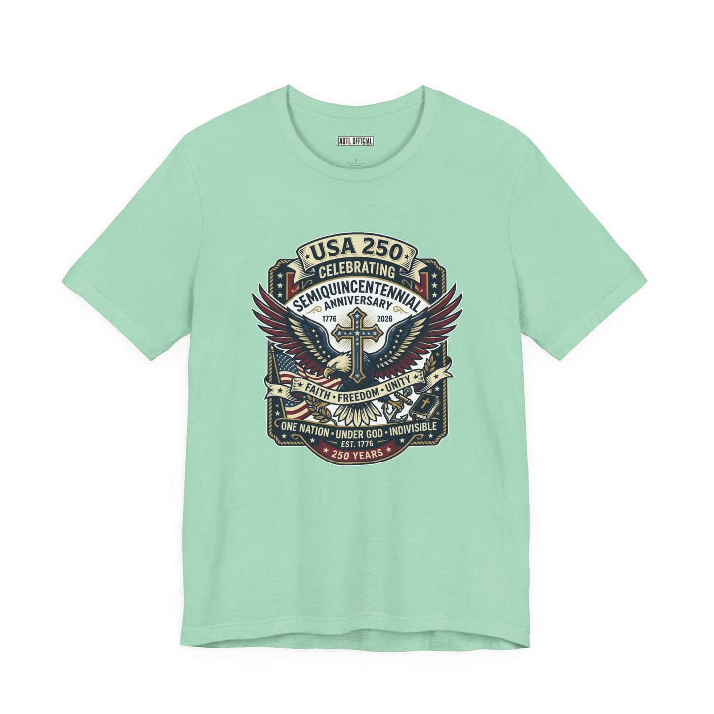250 year Anniversary One Nation Under God Classic Unisex Short Sleeve Tee