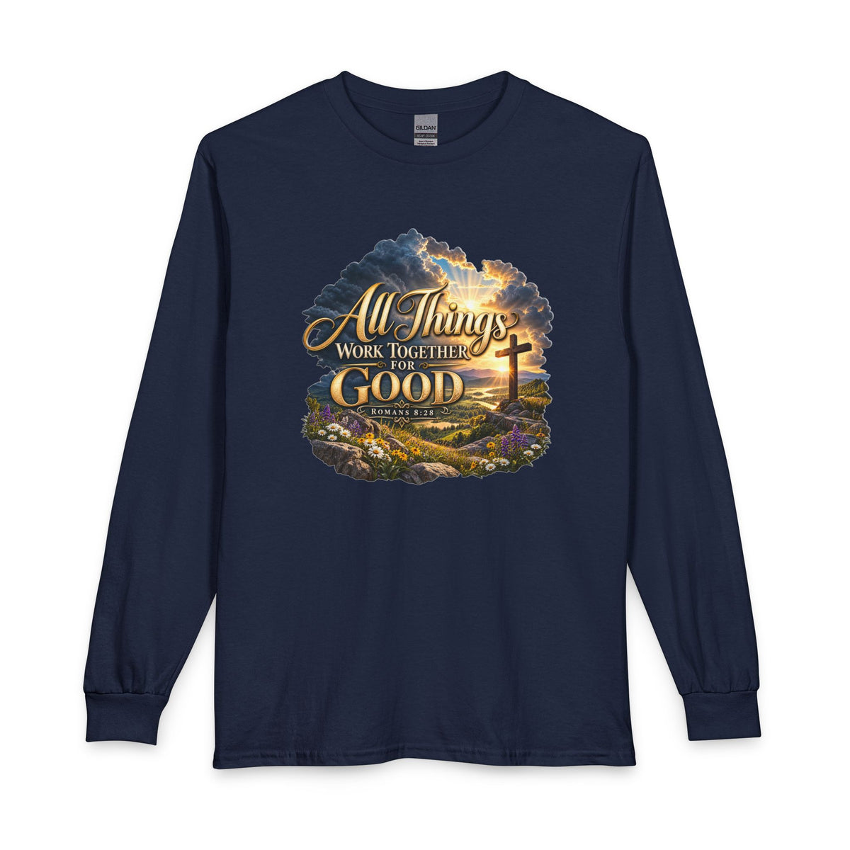 All Things Work Together for Good – Romans 8:28 Christian Long Sleeve Shirt