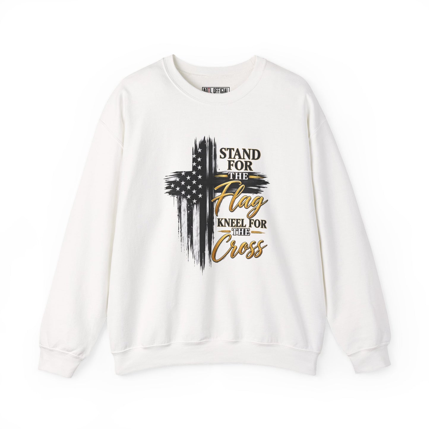 Shop the Stand for the Flag, Kneel for the Cross Christian Sweatshirt. Stand for the Flag, Kneel for the Cross — A bold expression of faith and patriotism.