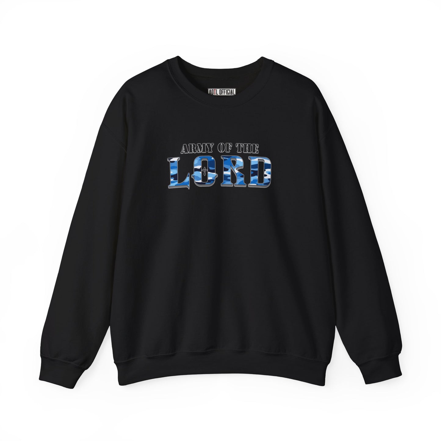 Blue Camo Army of the Lord Unisex Heavy Blend™ Crewneck Sweatshirt