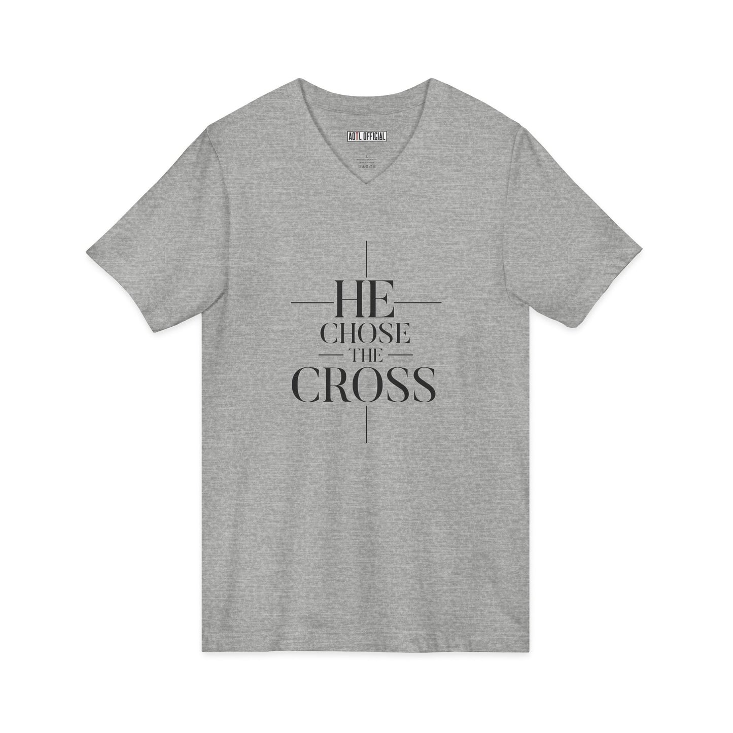 He Chose The Cross V-Neck Tee