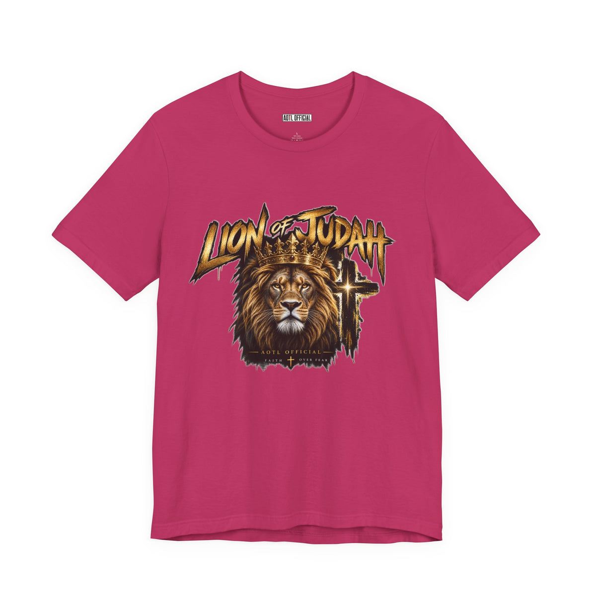 Lion of Judah — Faith Over Fear Christian T-shirt