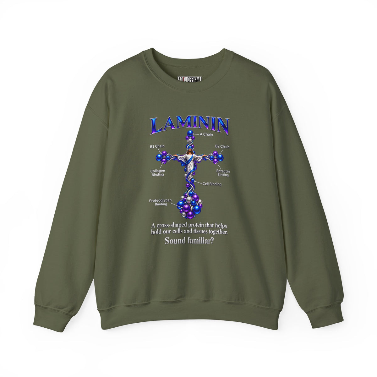 LAMININ Cross Design Christian Sweatshirt
