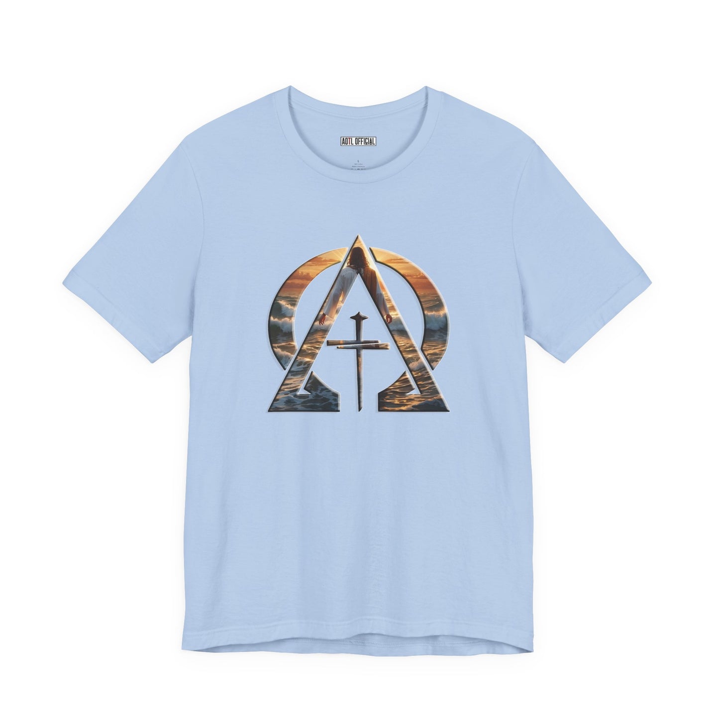 Devine Triad Alpha & Omega Jesus Walking On Water Unisex Short Sleeve Tee