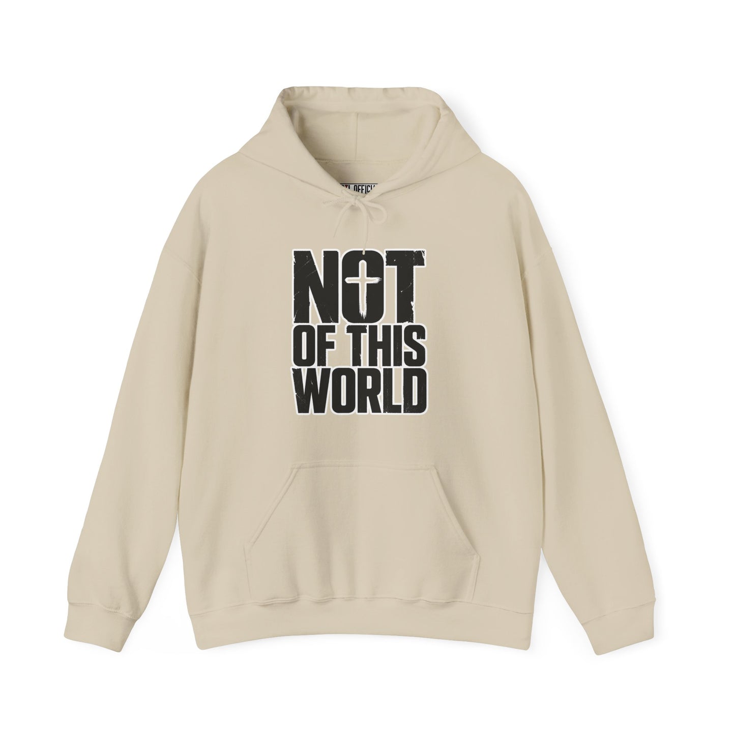 Not Of This World Black Text Christian Hoodie