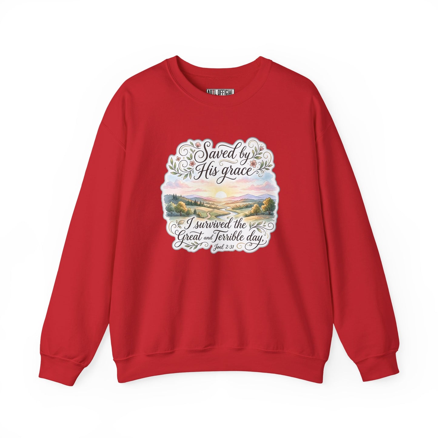 Grace Beyond the Horizon – I Survived the Great and Terrible Day (Joel 2:31) Christian Sweatshirt