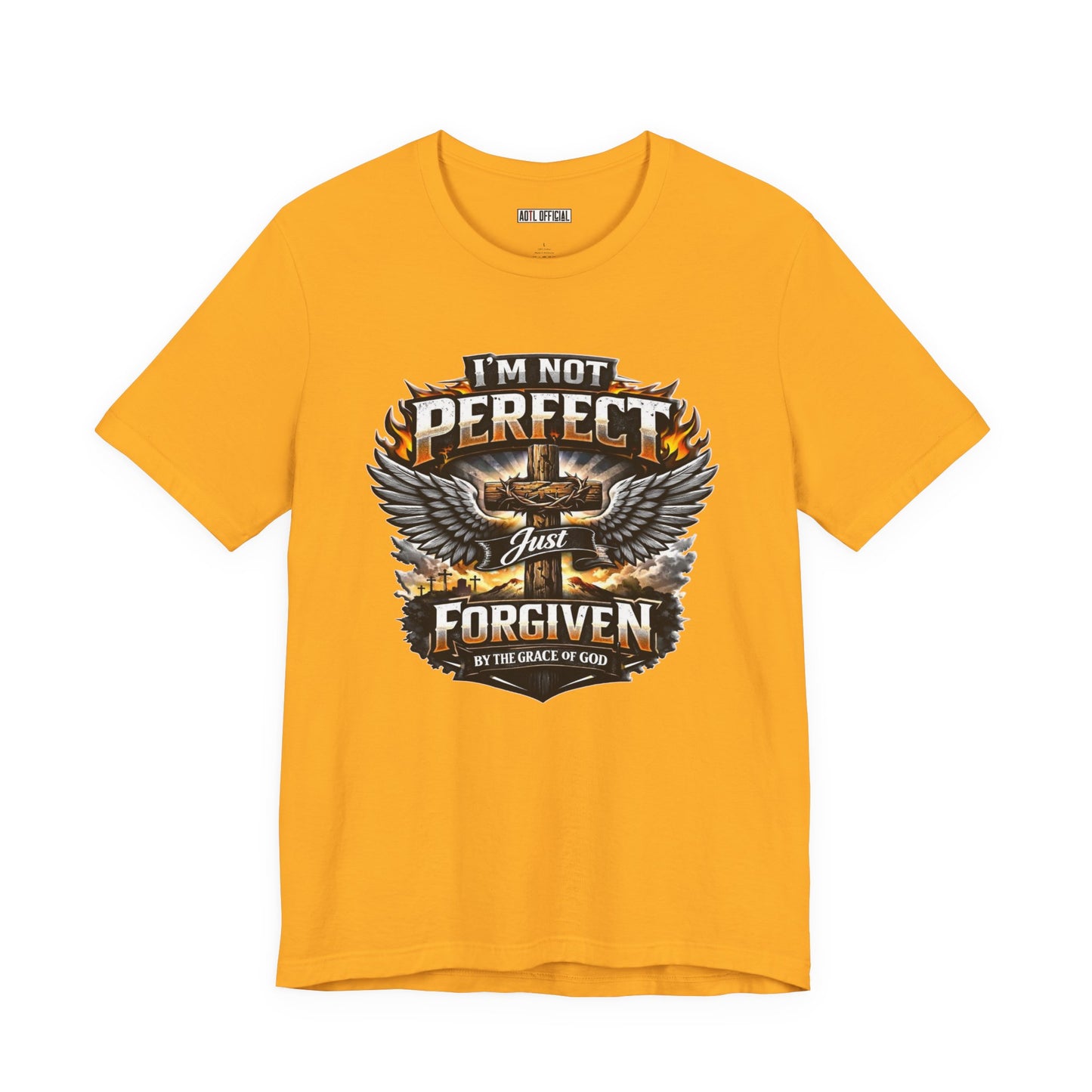 I'm Not Perfect, Just Forgiven  Unisex Short Sleeve Tee