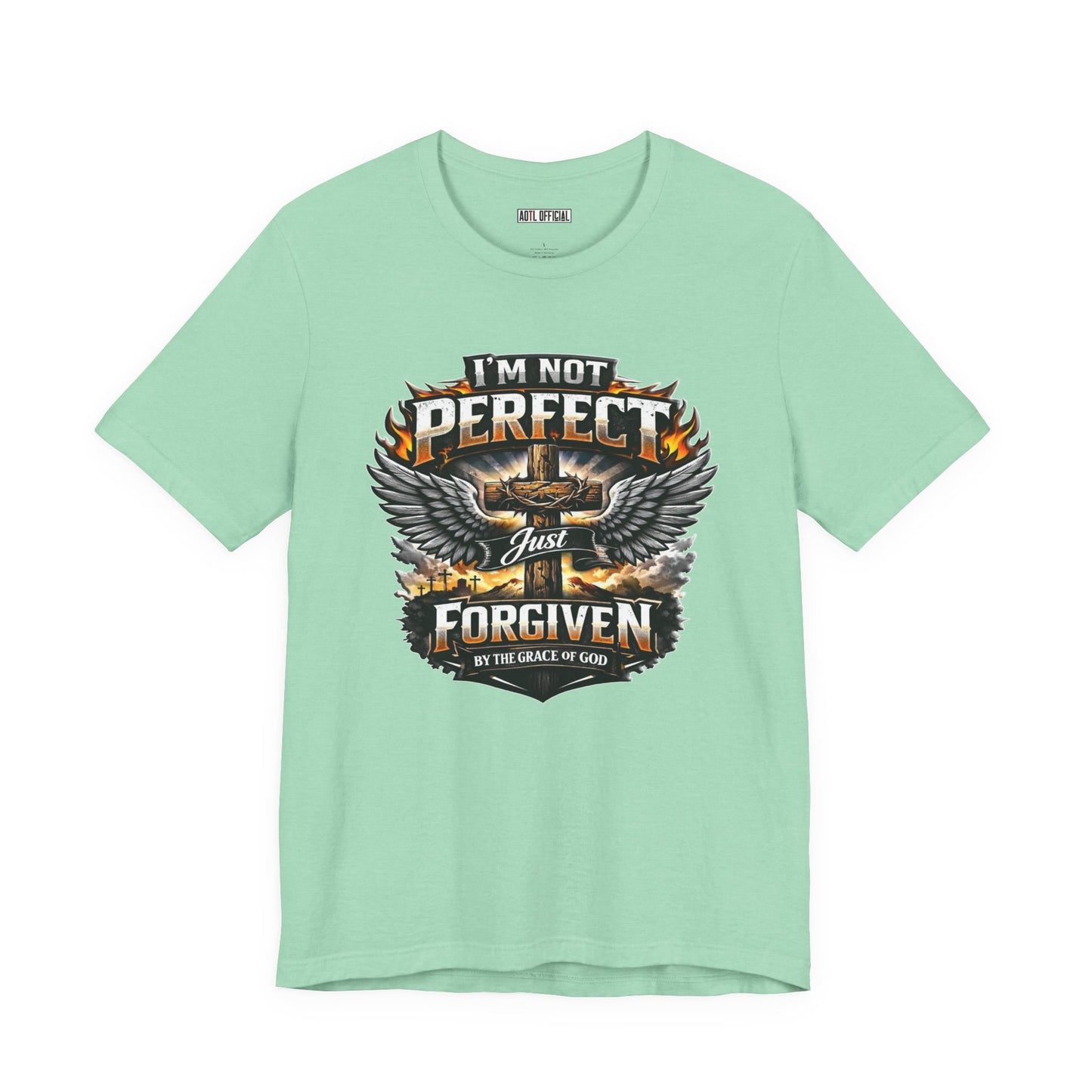 I'm Not Perfect, Just Forgiven  Unisex Short Sleeve Tee