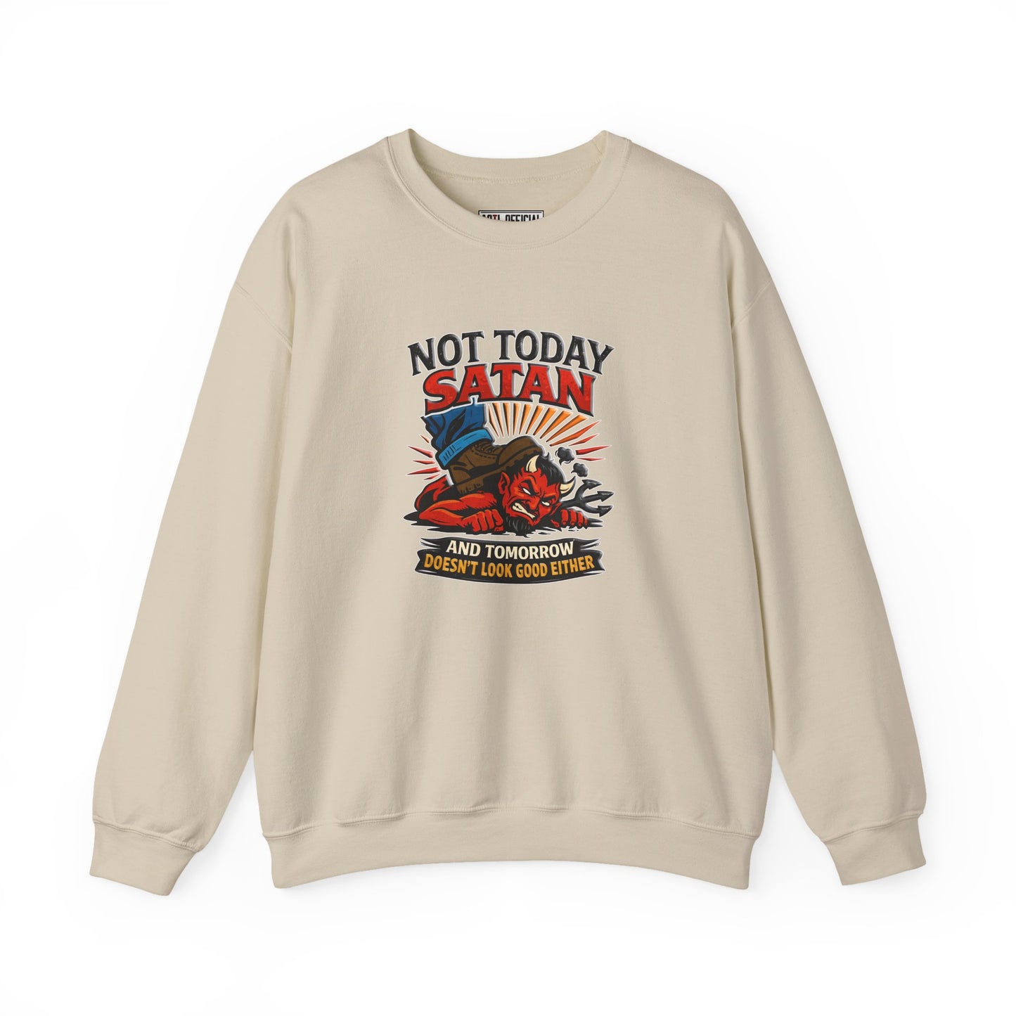 Not Today Satan Unisex Heavy Blend™ Crewneck Sweatshirt