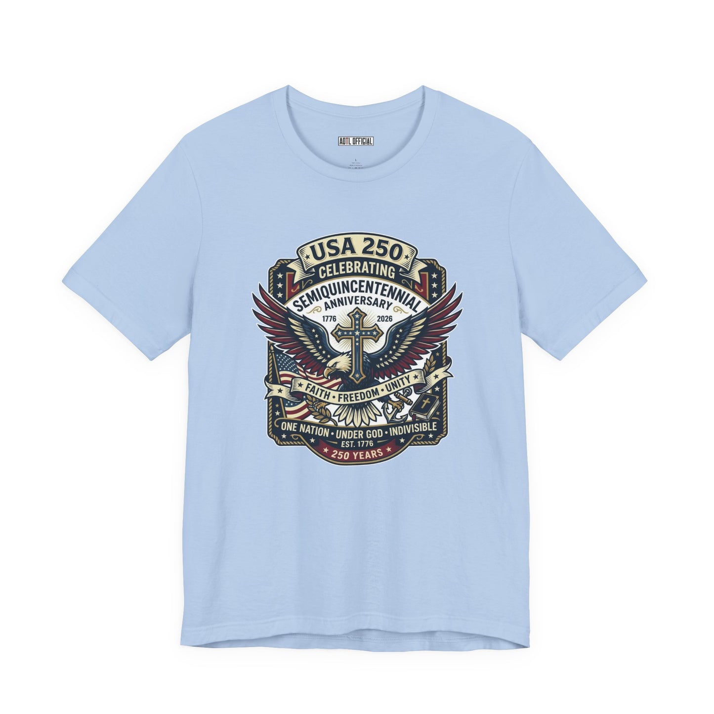 250 year Anniversary One Nation Under God Classic Unisex Short Sleeve Tee