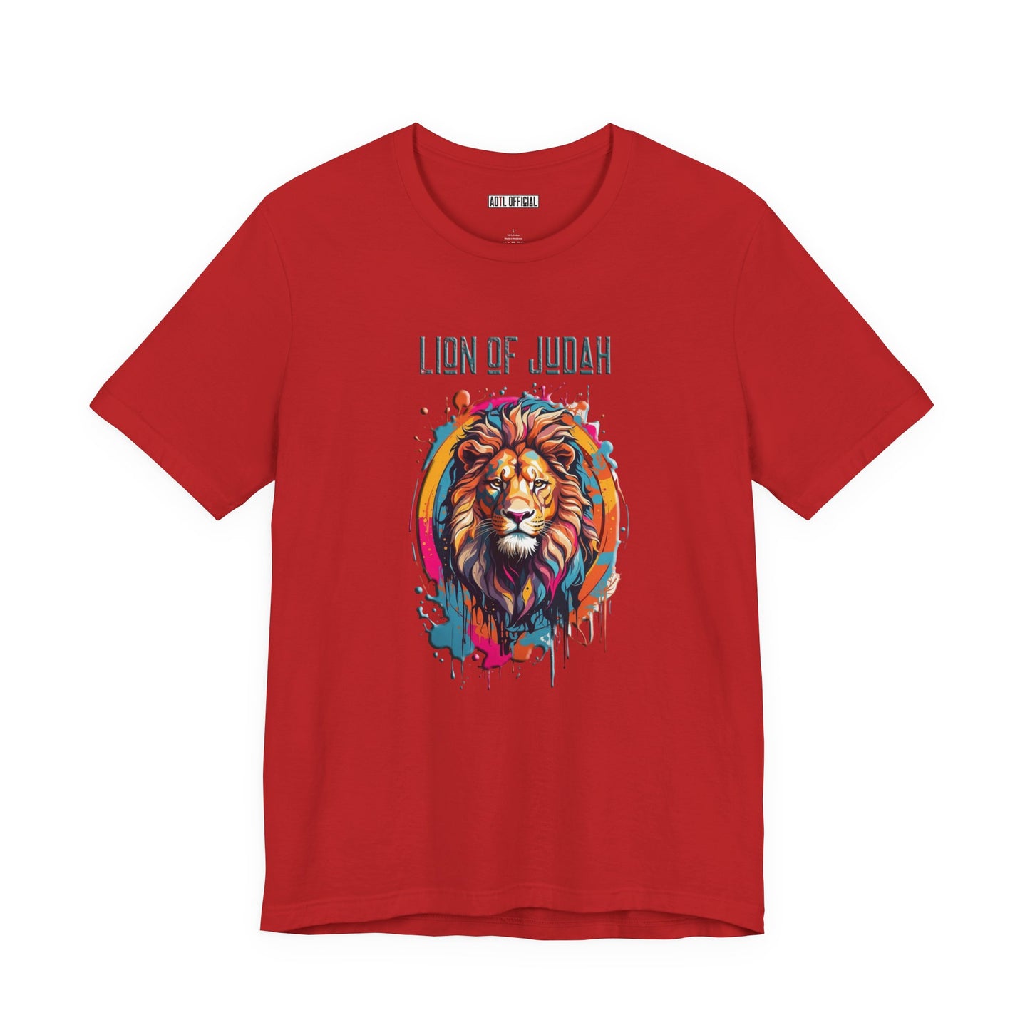 Lion Of Judah Graffiti Drip Edition Christian Unisex Short Sleeve Tee