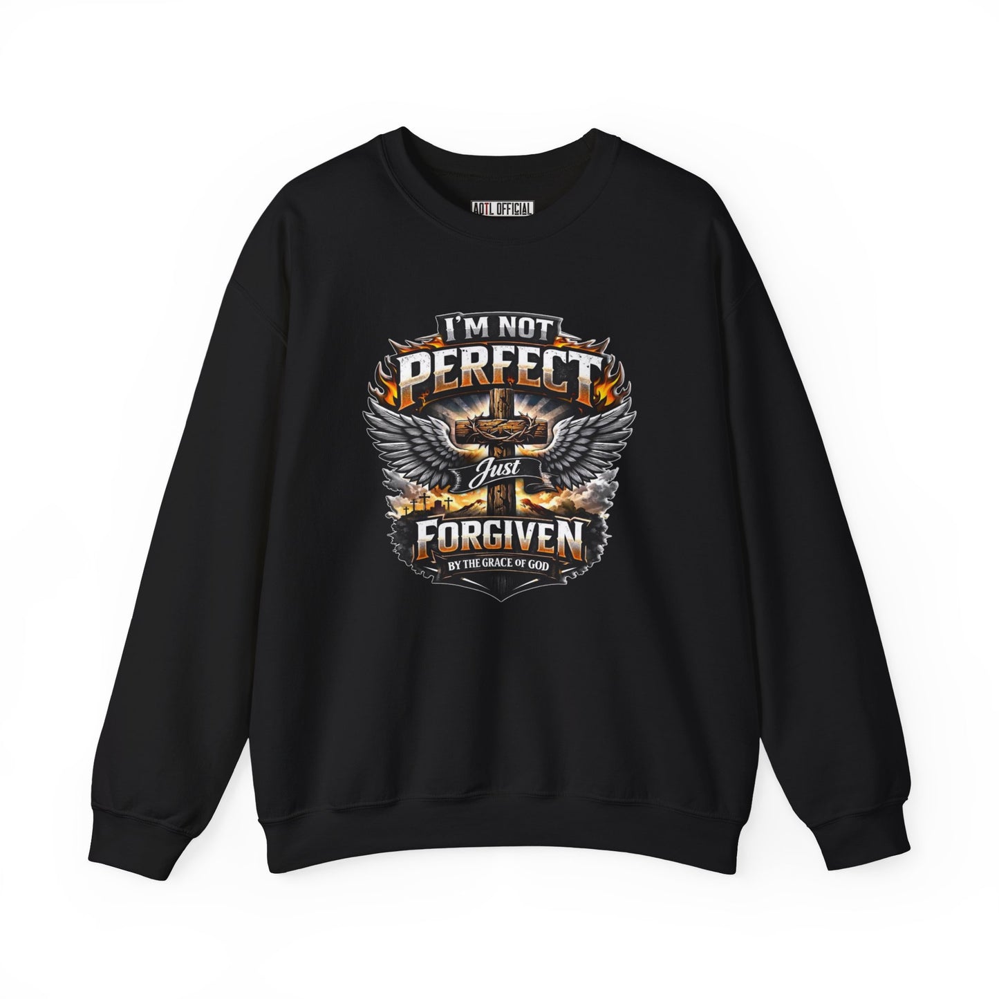 I'm Not Perfect, Just Forgiven Unisex Heavy Blend™ Crewneck Sweatshirt