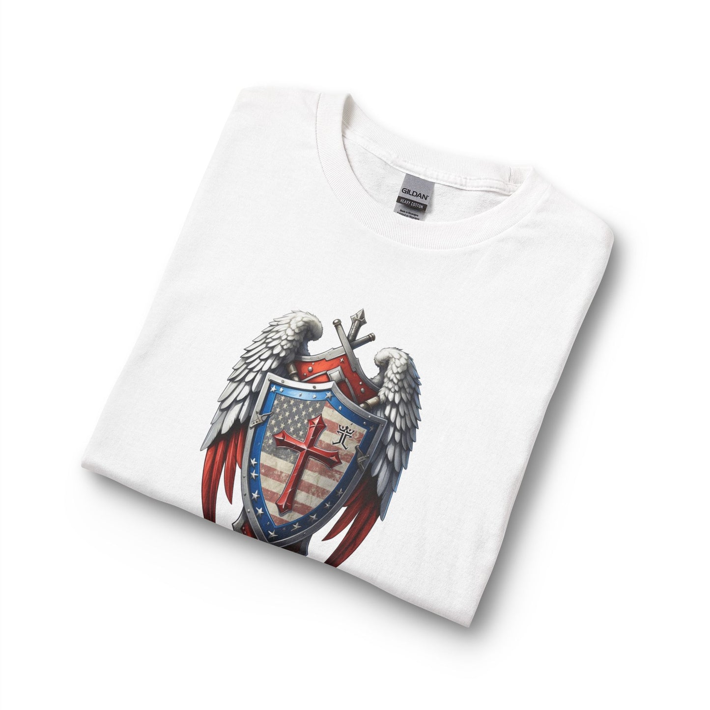 Winged Guardian Christian Patriotic Long Sleeve Shirt