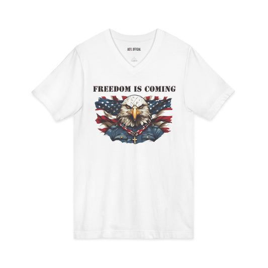Freedom Is Coming  V-Neck Tee