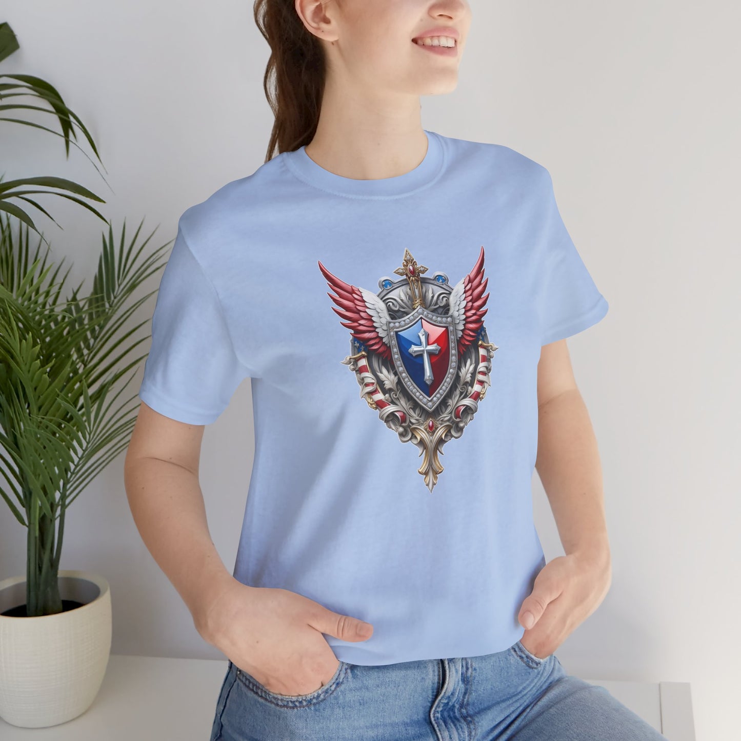 Celestial Heritage Christian Patriotic Unisex Short Sleeve Tee