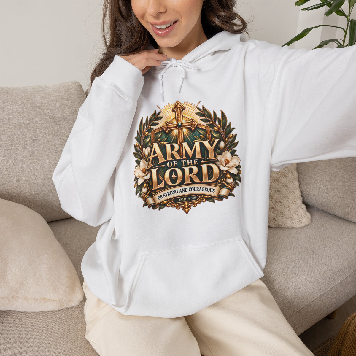 Army of the Lord — Strong and Courageous Christian Hoodie