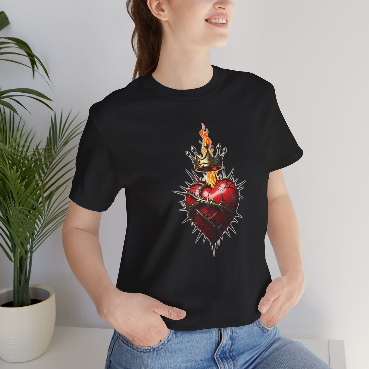 The Sacred Heart of Jesus Christian Unisex Short Sleeve Tee