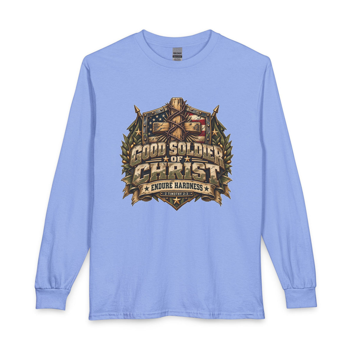 Good Soldier of Christ — Endure Hardness Christian Long Sleeve Shirt