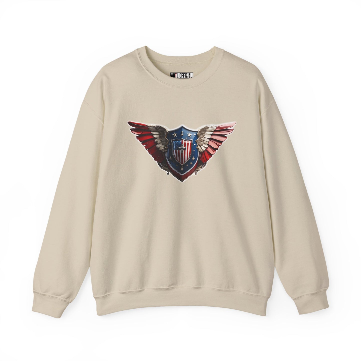 3D Winged Shield Unisex Heavy Blend™ Crewneck Sweatshirt