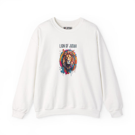 Graffiti Drip Lion of Judah  Unisex Heavy Blend™ Crewneck Sweatshirt