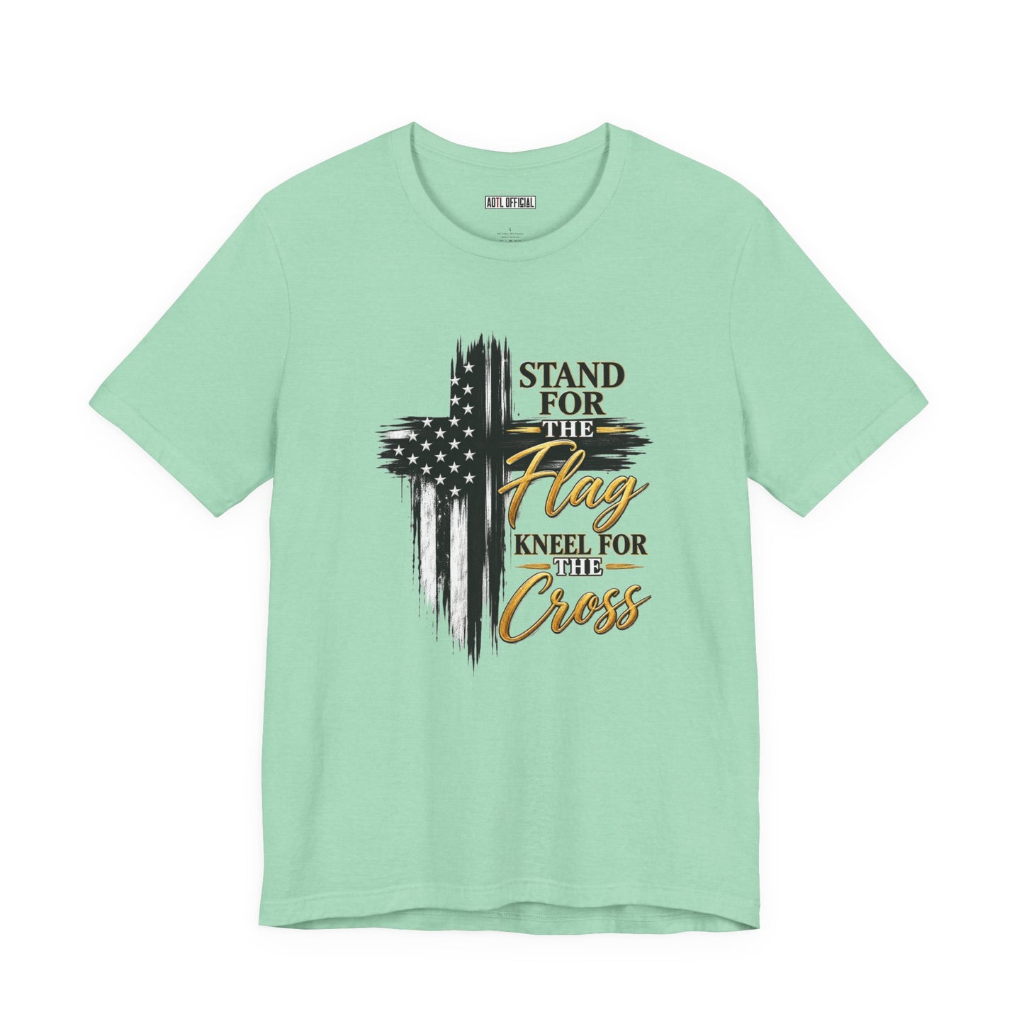 Stand for the Flag, Kneel for the Cross Christian T-shirt