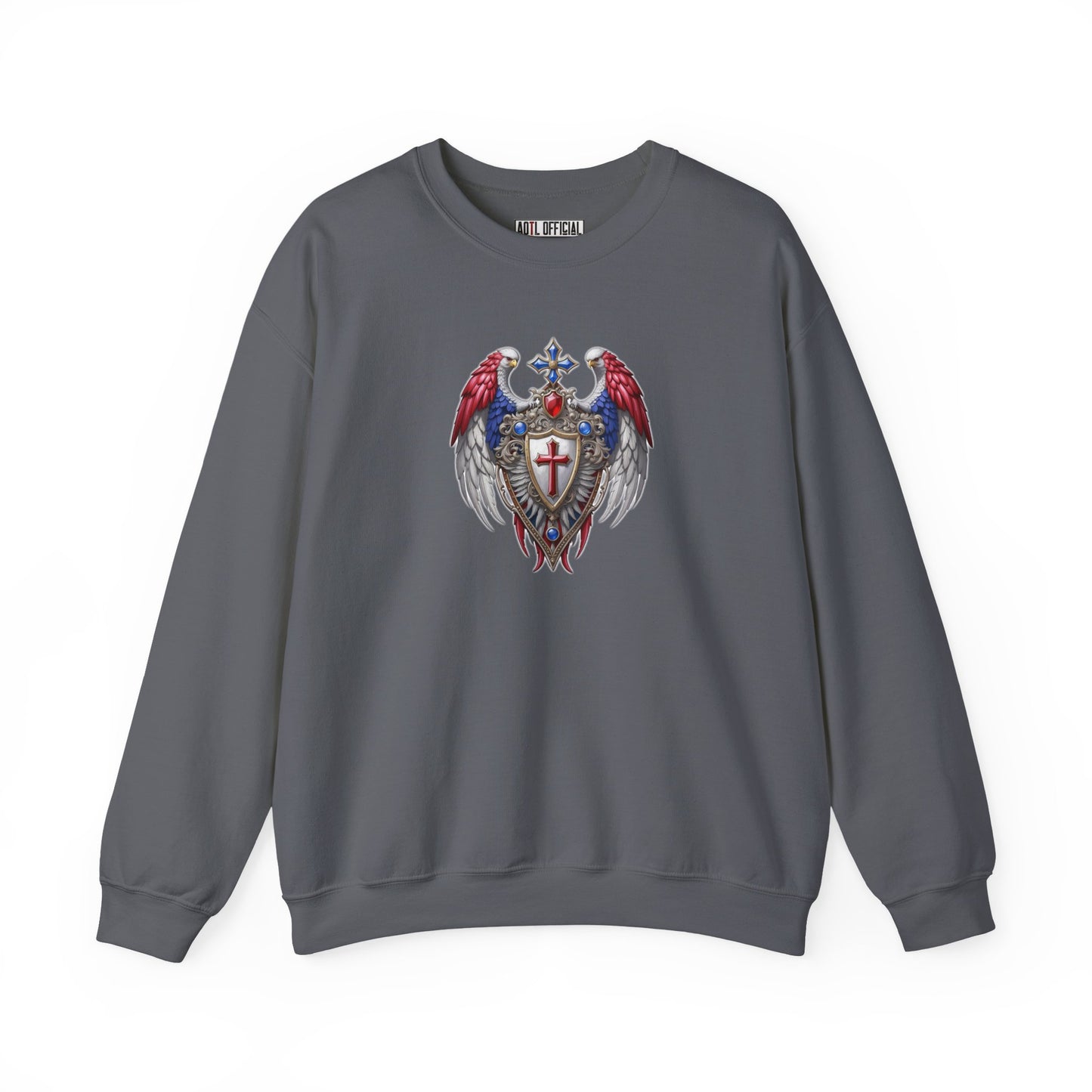 Winged Guardians of Faith Unisex Heavy Blend™ Crewneck Sweatshirt