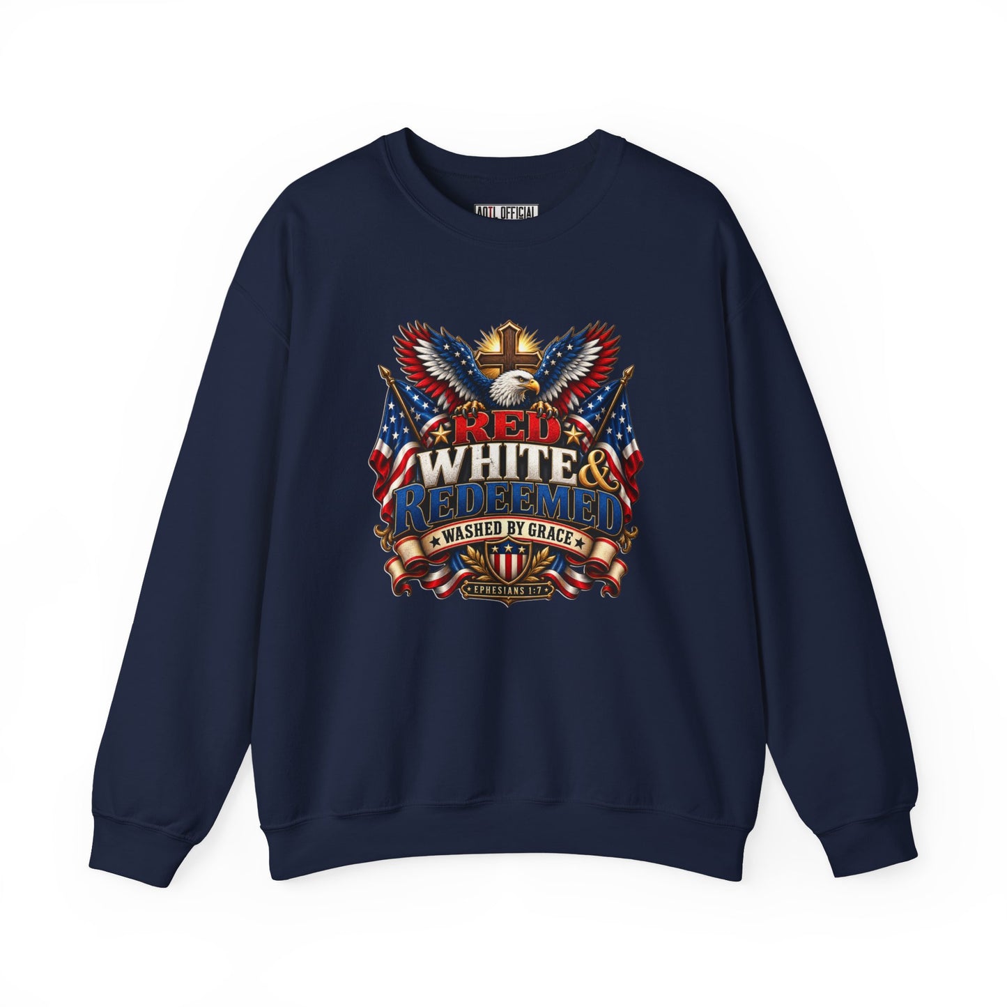 Red, White & Redeemed Christian Sweatshirt