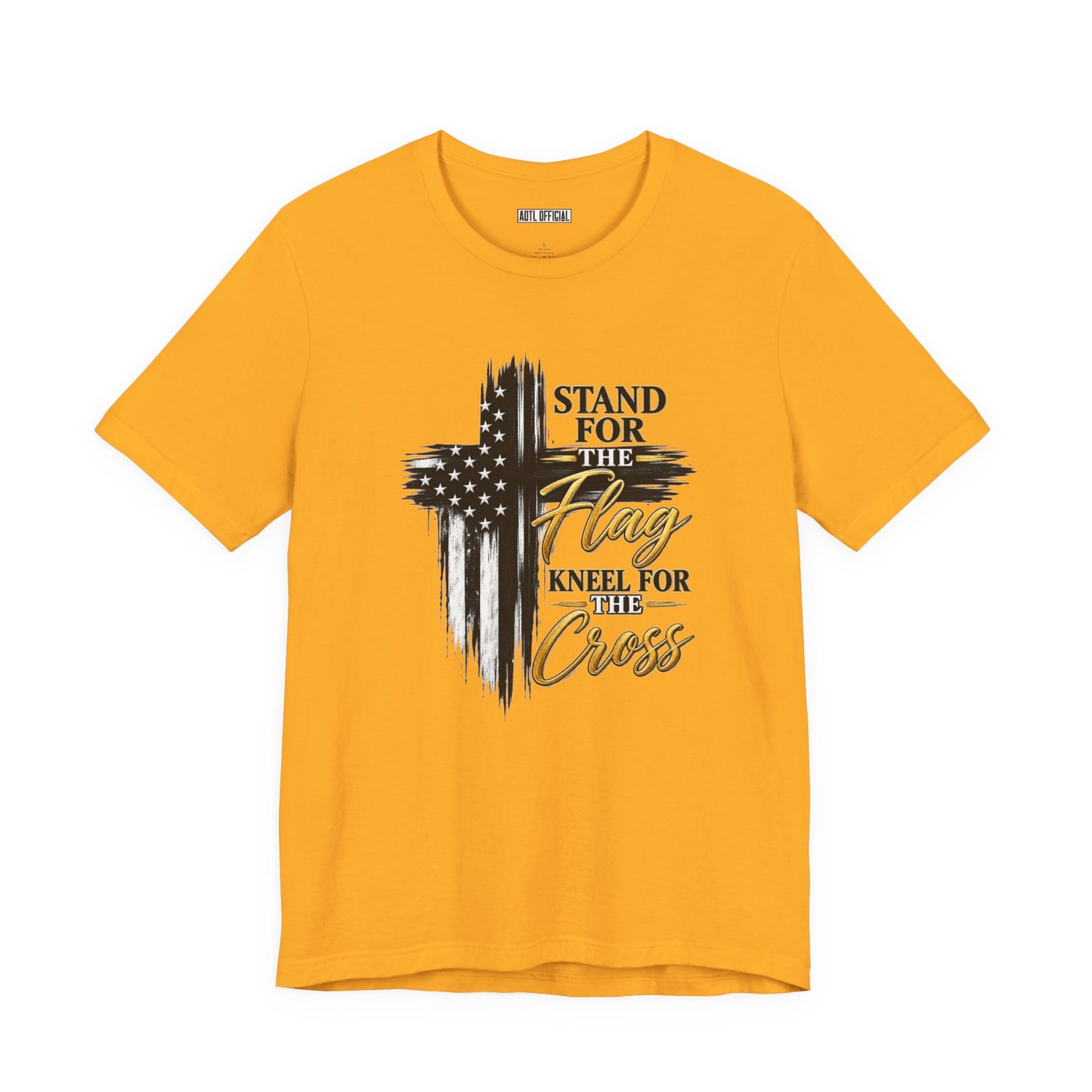 Stand for the Flag, Kneel for the Cross Christian T-shirt